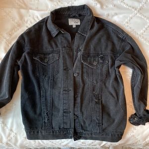 Black denim jacket